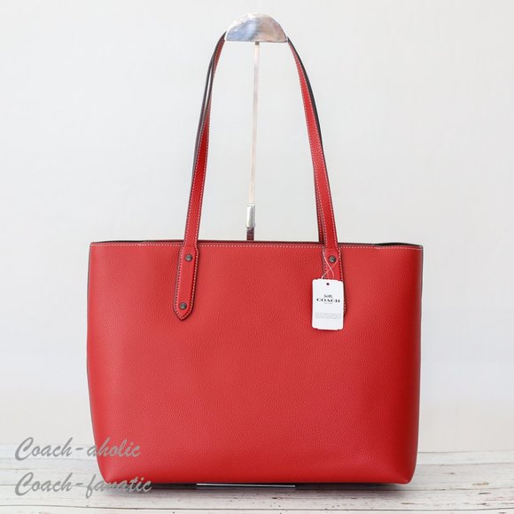 NWT 89975 Disney X Coach Central Tote With Zip With Mickey Mouse Motif in Red - Picture 8 of 12